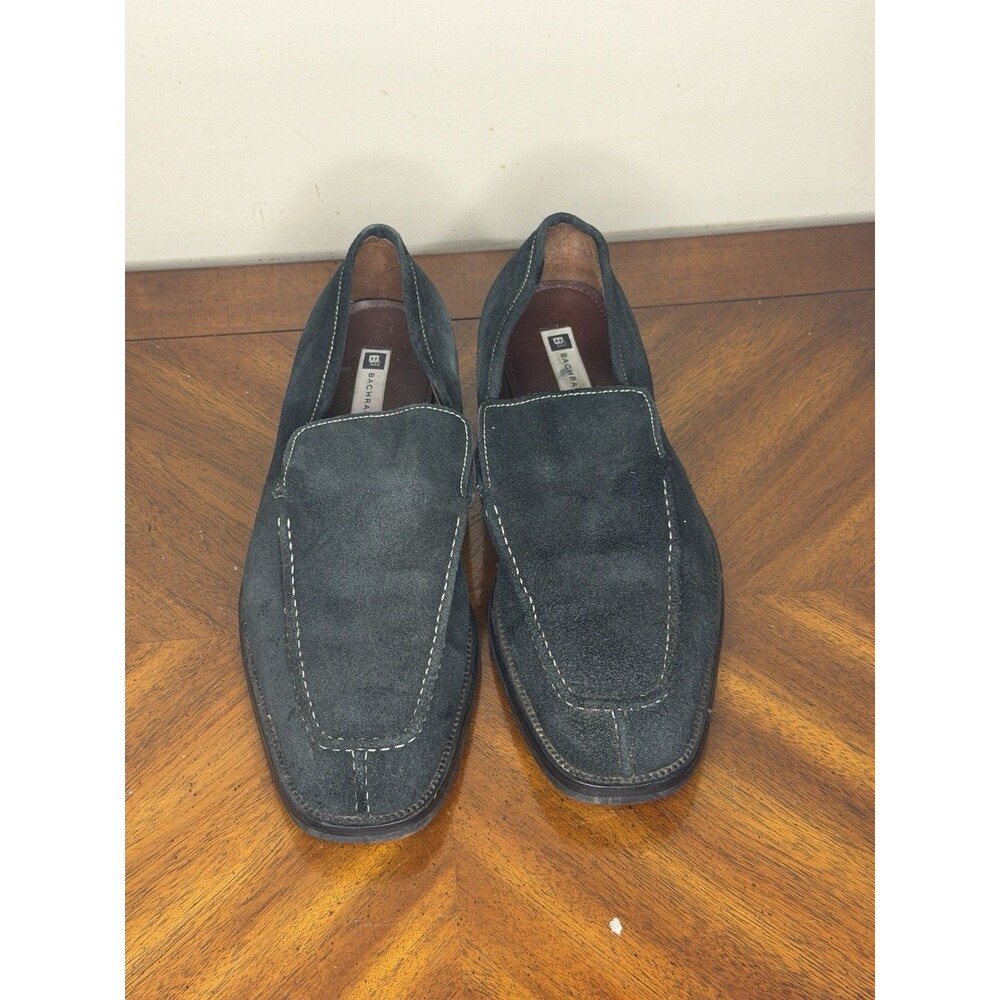 Bachrach black suede loafers
